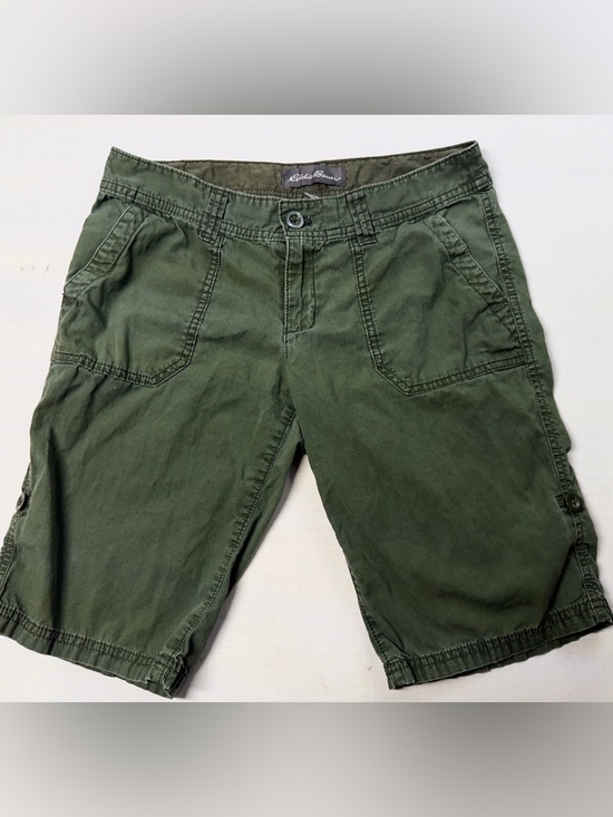 Eddie Bauer Pants - Eddie Bauer: Adjustable Length Shorts, Army Green 100% Cotton, Women’s Size: 2